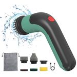 Electric Spin Scrubber, Portable Handheld Electric Cleaning Brush with 5 Brush Heads, IP67 Waterproof Power Spin Scrubber for Kitchen, Bathroom, Window,Tile, Floor