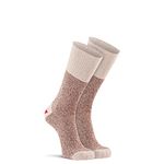 FOX RIVER Brown Heather Red Heel Monkey Socks 1 Pair-Medium