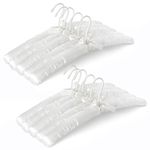 TOPIA HANGER Padded Hangers for Women Clothing,17-inch Satin Hangers 10 Pack Thick Foam Padded No Shoulder Bump for Sweaters, Coat, Blouses, Dresses-White, CT18W-10