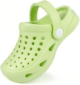 Kids Garden Clogs Slip on Water Shoes Children Sandals for Indoor Outdoor Green(Toddler/Little Kids/Big Kids)