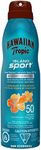 Hawaiian Tropic Island Sport Ultra-light Sport Sunscreen Spray, SPF 50, Broad Spectrum Protection, 170g