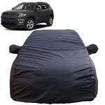 Autofact Waterproof Car Body Cover Compatible with Jeep Compass (2017 to 2022) with Mirror Pockets, 4 x 4 American Matty, Long Lasting Strong Durable Material, Grey Color