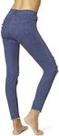 Hue Womens Ripped Knee Denim Leggin