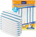 KEEPOW Steam Mop Pads Compatible with PurSteam Steam Mop Cleaner 10 in 1/ThermaPro 211, Reusable Microfiber Pur Steam Replacement Steamer Mop Pads Whole House Multipurpose Use (8 Pack)