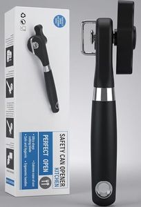 Can Opener Smooth Edge Manual, Can Opener Handheld, No Sharp Edges With Soft Grips, Food Grade Stainless Steel Cutting Can Opener, Professional Ergonomic Can Opener for Kitchen & Restaurant