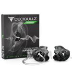 Decibullz Custom Moulded Security Two-Way Radio Surveillance Earpiece Set, Thermo-Fit Designed for Clear Acoustic Tube Radios | Model: +Awareness