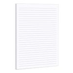 321Done Ruled Notepad - 50 Sheets (5.5" x 8.5") - Luxury Planning Note Pad with Lines - Thick Premium Paper - Made in USA - Plain White