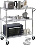 VEVOR Kitchen Utility Cart, 3 Tiers