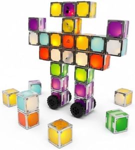 24-Set Tactbit Electronic Cubes, Patented with Magnets, Light, Wheels, Music, & Recorder, Full Functions STEAM Learning for Special Needs, SEN, ASD, ADHD, Toddlers, Kids 4-8 & Seniors.