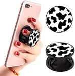 Ufbara 2 Pack Phone Stand Holder (Black Cow Pattern)