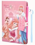 SHREE TECHNESH® Angel Printed Secret Personal Lock Dairy with 3D Gel Pen for Girl's (Pink)