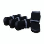 Plushmate Dog Paw Protector Waterproof Dog Shoes Adjustable Straps and Rugged Anti-Slip Sole Outdoor Dog Boots Comfortable Easy to Wear Suitable for Small Medium Large Dogs -(Black, Size: Medium)