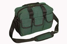 PAHAL Canvas Green Heavy Duty Tool Bag made of Tarpaulin Cloth for tools of Electrician & all Technician, Plumber(16 Pockets)