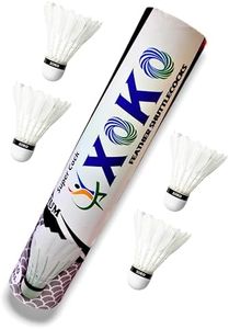 XOKO, Super Cork Feather Shuttlecocks, Pack of 10, White