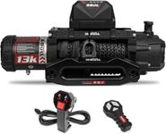X-BULL Electric Winch 13000 lb. Load Capacity with 79ft Synthetic Rope and Hawse Fairlead 12V IP68 Waterproof, Wired and Wireless Remote for 4WD 4x4 Off-Road Vehicle Truck Jeep