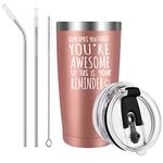 Livole Christmas Gifts for Women, Colleagues, Inspirational Gifts for Women, Friends, Thank You Gifts, You are Awesome So This is Your Reminder, 20oz Insulated Coffee Cup, Double-Walled Travel Mug