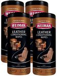 Weiman Leather Wipes - Clean and Condition Car Seats, Shoes, Couches and More - 30 Count (4 Pack)