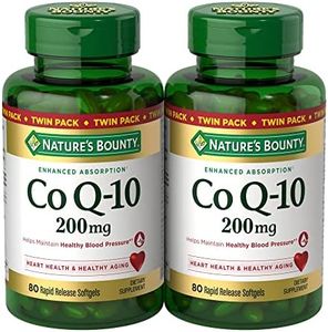 Nature's Bounty CoQ10 Dietary Supplement, Supports Cardiovascular and Heart Health, 200mg Twin Pack, 160 Rapid Release Softgels