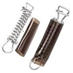 Wood Grip Swimming Pool Stainless Steel Spring Covers with Stopper D Ring and Protective Vinyl Spring Cover - for Winter Safety Pool Covers - Pool Cover Springs for Inground Pools (Pack of 5)