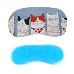 Jenna Cute Gel Sleeping Eye Shade Mask Cover For Insomnia, Meditation, Puffy Eyes And Dark Circles 5 Kitty Blue