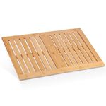 woodluv Shower Mat Duckboard Bath Mat Non-Slip Drainage Matt Slatted Duckboard