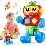 Yerloa Toddler Boy Toys Robot Toys for 1 Year Old Boys Girls, Interactive Musical Light Up Kids Travel Baby Toys 12-18 Months, Developmental Montessori Baby Toys for 1+ Year Old Birthday Easter Gifts