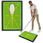 Golf Hitting Mat, Golf Training Mat for Swing Detection Batting, Golf Mat-Instant Path Feedback, Analysis Swing Path and Correct Hitting Posture Golf Practice Mat, Golf Training Aid for Indoor/Outdoor