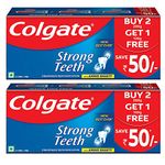 Colgate Strong Teeth Anticavity Toothpaste with Amino Shakti - 500gm (Pack of 2)