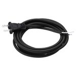 uxcell 8Ft 18/2 Cloth Covered Lamp Cord with Plug, Vintage Electrical Lamp Cord with Stripped Ends for Extension Wiring DIY Repairing, Black