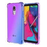 OEURVQO for LG Stylo 5 Stylo 5 Plus Stylo 5V Stylo 5X Case Clear Cute Gradient Colorful Slim Soft TPU Shockproof Bumper Anti-Scratch Protective Phone Cover for LG Stylo 5 (Purple/Blue)