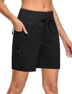 ISEEGZ Swim Board Shorts Women 7" Black