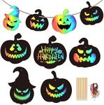 KATOOM 24pcs Halloween Scratch Art 