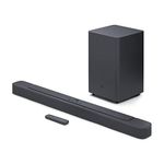 JBL Bar 2.1 Deep Bass MK2 - 2.1 Channel Soundbar with Wireless Subwoofer for Home Cinema Sound System - Slim and Compact Design with JBL Surround Sound - Black