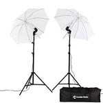 CanadianStudio 2-Head Photography Photo Video Portrait Studio Day Light Umbrella Continuous Lighting Kit