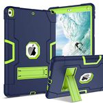 BENTOBEN for iPad Air 3 2019 Case, iPad Pro 10.5" 2017 Case, 3 Layers Heavy Duty Rugged Shockproof Kickstand Sturdy Protective Tablet Cases for iPad Air 3rd Gen/iPad Pro 10.5" 2017, Dark Blue/Green