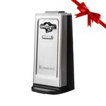 Kenmore Automatic Electric Can Opener Extra-Tall Electric Tin Opener UK - Smooth-Touch Side-Cut Blade Prevents Sharp Edges, Easy Operation Opens Regular & Pop-Top Cans Black & Stainless Steel