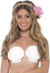 Hawaiian Seashell Bra, White, with Cord