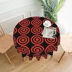 Vector Design Target Print Tablecloth,for Kitchen Dinning Tabletop Decoration Outdoor Picnic Round Tablecloth 60 Inch