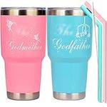 Godparent Gift, Godmother Tumbler + Godfather Tumbler, Godparent Gifts from Godchild, Godparent Tumbler Gift, Godparent Baptism Gifts, Christening, Godparents Announcement