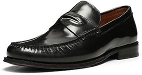 Donald Pliner Men's Miles Box Calf Loafer, Black, 10.5