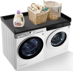 Murago Washer Dryer Countertop, 100% Natural Wood, Laundry Countertop Over Washer and Dryer, Laundry Machine Topper for Front Loaders, Fits All Major Brands, Anti Vibration Pads, 54” x 27.5" Natural