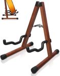 STRICH Acoustic Guitar Stand, A-Frame HardWood Floor Guitar Stand, Folding Electric Guitars Holder for Bass, Cello, Mandolin, Banjo - UPDATE (Solid Walnut)