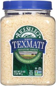 RiceSelect Texmati White Rice, Long-Grain Basmati Rice, Premium Gluten-Free Rice, Non-GMO, Star-K Kosher, 32-Ounce Jar