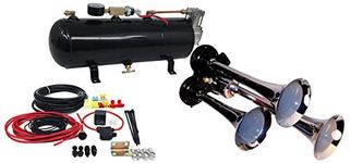 MPC M1 (0933) 3-Trumpet Train Air Horn Kit, 110 psi Air System, 150dB+, Metal