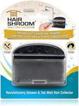 HairShroom Reusable Shower & Bathtub Wall Hair Catcher Hair Grabber Snare for The Hidden Storage of Wet Hair to Prevent Clogged Drains, Black