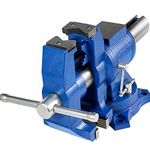 BestEquip 6" Heavy Duty Bench Vise, Double Swivel Rotating Vise Head/Body Rotates 360°,Pipe Vise Bench Vices 30Kn Clamping Force,for Clamping Fixing Equipment Home or Industrial Use