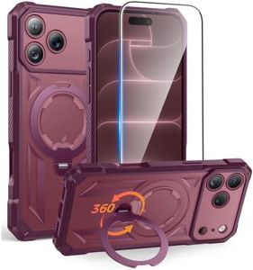 FNTCASE for iPhone 18 Pro/iPhone 17 Pro Case with 360 Spin Magnetic Stand