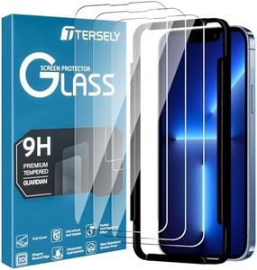 [3 Pack] T Tersely Tempered Glass Screen Protector for iPhone 14/iPhone 13 Pro/iPhone 13 [6.1 inch] with Installation Alignment Frame, Premium HD Case Friendly Screen Protector Film