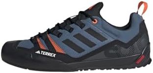 adidas Unisex Terrex Swift Solo 2.0 Hiking Shoes, Wonder Steel/Core Black/Orange, 9 UK
