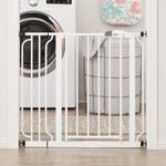 Regalo Easy Step 38.5-Inch Wide Walk Thru Baby Gate, Includes 6-Inch Extension Kit, Pressure Mount Kit, Wall Cups